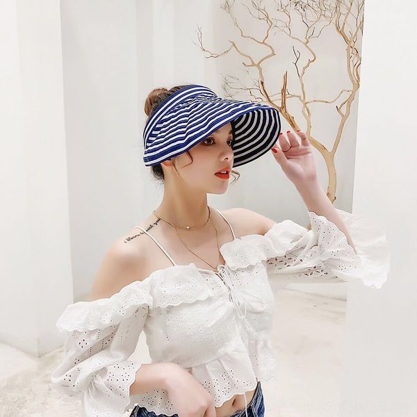 female summer korean casual all-match striped empty beach holiday heat-dissipating fabric sunshade tide sun hat sun hat, Blue;gray
female summer korean casual all-match striped empty beach holiday heat-dissipating fabric sunshade tide sun hat sun hat, Blue;gray