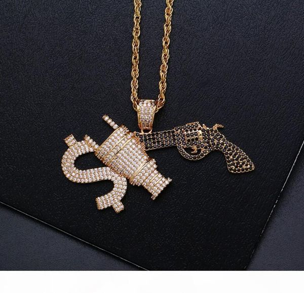 hip hop copper micro zircon necklace pistol pendant jewelry personality gift, Silver
hip hop copper micro zircon necklace pistol pendant jewelry personality gift, Silver