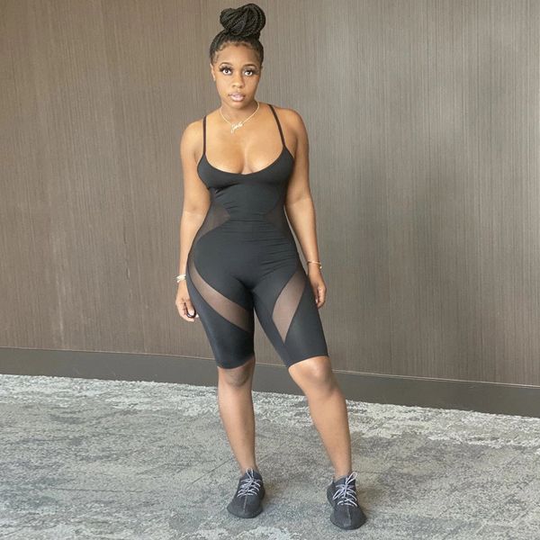 mesh sheer patchwork see through jumpsuit playsuit 2020 women s;eeveless strap bodycon slim rompers summer shorts jumpsuit, Black;white
mesh sheer patchwork see through jumpsuit playsuit 2020 women s;eeveless strap bodycon slim rompers summer shorts jumpsuit, Black;white
