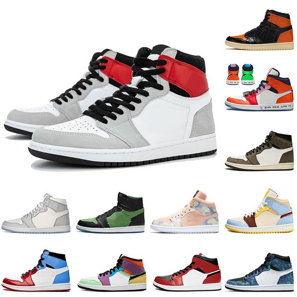 high og light smoke grey jumpman 1 mens womens basketball shoes travis scott 1 1s fearless mid milan chicago trainers sneakers, White;red
high og light smoke grey jumpman 1 mens womens basketball shoes travis scott 1 1s fearless mid milan chicago trainers sneakers, White;red
