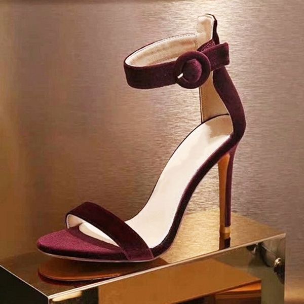 women sandals summer shoes high heels flock toes buckle strap women party shoes red sandalia mujer roman style fashion hot, Black
women sandals summer shoes high heels flock toes buckle strap women party shoes red sandalia mujer roman style fashion hot, Black