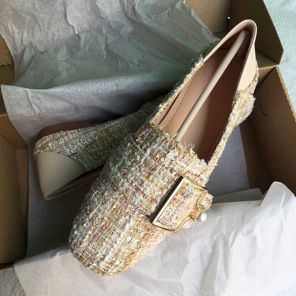 mixed colors weaving women pearls buckle single shoes brand designer genuine leather espadrilles woman cloth autumn flats mules, Black
mixed colors weaving women pearls buckle single shoes brand designer genuine leather espadrilles woman cloth autumn flats mules, Black