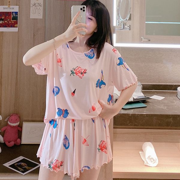 uiq14 korean style pajamas pajamas women's modal home clothes thin spring and autumn summer cute sweet princess style short sleeve two, Blue;red
uiq14 korean style pajamas pajamas women's modal home clothes thin spring and autumn summer cute sweet princess style short sleeve two, Blue;red