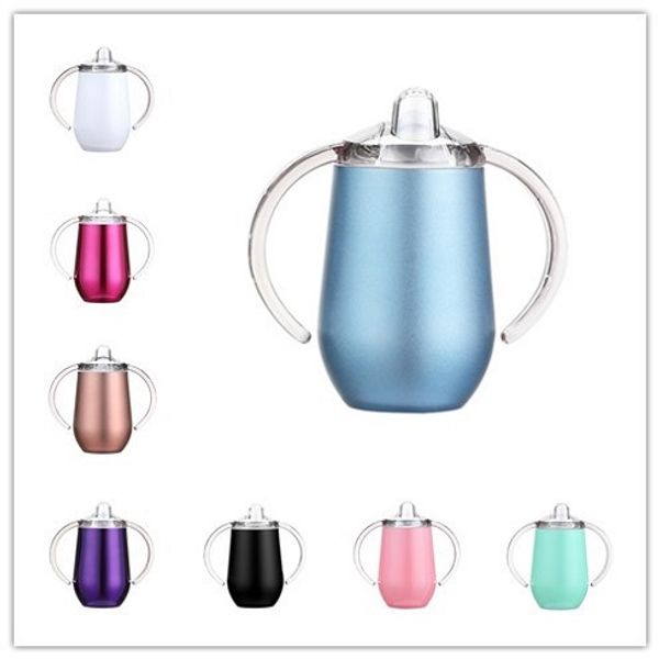 10oz sippy cups stainless steel wine glasses double handles tumblers egg cups with handle and lid in stock
10oz sippy cups stainless steel wine glasses double handles tumblers egg cups with handle and lid in stock