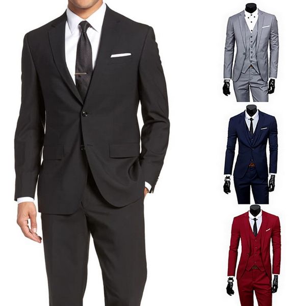 2020 men 3 pieces classic blazers suit sets black men business blazer +vest +pant suits sets spring autumn plus size wedding set, White;black
2020 men 3 pieces classic blazers suit sets black men business blazer +vest +pant suits sets spring autumn plus size wedding set, White;black