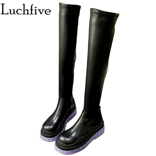 autumn new over the knee boots woman air cushion thick sole platform boots elastic slim slip on leather long female, Black
autumn new over the knee boots woman air cushion thick sole platform boots elastic slim slip on leather long female, Black