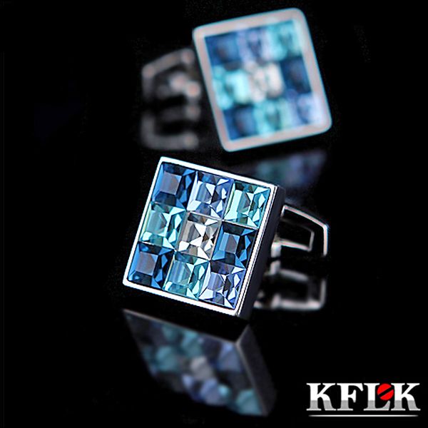 kflk jewelry shirt cufflink for mens brand fashion blue crystal cuff link luxury wedding groom button ing, Silver;golden
kflk jewelry shirt cufflink for mens brand fashion blue crystal cuff link luxury wedding groom button ing, Silver;golden