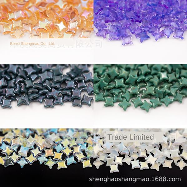 czech 10 10mm double hole star glass beads diy diy beads accessories accessories materials, Silver
czech 10 10mm double hole star glass beads diy diy beads accessories accessories materials, Silver