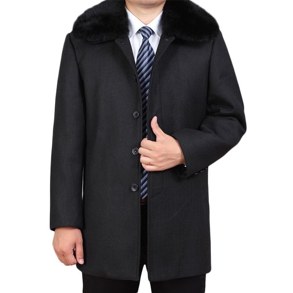 winter men's casual wool trench coat fashion business medium solid thicken slim windbreaker overcoat jacket, Black
winter men's casual wool trench coat fashion business medium solid thicken slim windbreaker overcoat jacket, Black
