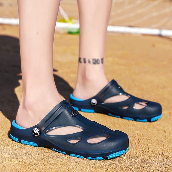 robust2020 fashion slippers men's baotou soft bottom sandals outdoor beach hole shoes, Black
robust2020 fashion slippers men's baotou soft bottom sandals outdoor beach hole shoes, Black