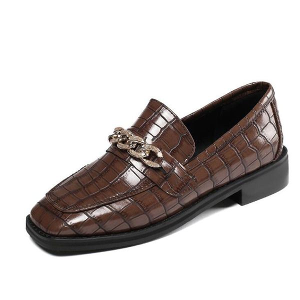 stone pattern single shoes women low heel mid-mouth retro british style metal decorative square toe women's oxfords shoes 34~48, Black
stone pattern single shoes women low heel mid-mouth retro british style metal decorative square toe women's oxfords shoes 34~48, Black