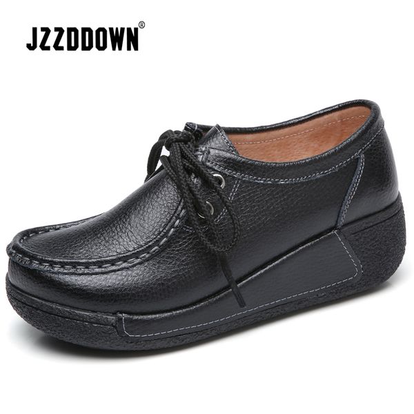 jzzddown genuine leather shoes woman platform lace up women sneakers platform casual loafers luxury female ladies shoes, Black
jzzddown genuine leather shoes woman platform lace up women sneakers platform casual loafers luxury female ladies shoes, Black