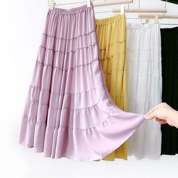 a- shaped with large hem cake cake skirt vertical feeling looks high and thin solid color stitching flounced skirt gentle and stylish, Black
a- shaped with large hem cake cake skirt vertical feeling looks high and thin solid color stitching flounced skirt gentle and stylish, Black