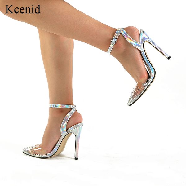sandals kcenid silver shoes woman high heel pointed toe rhinestone women pumps clear pvc ankle strap wedding party, Black
sandals kcenid silver shoes woman high heel pointed toe rhinestone women pumps clear pvc ankle strap wedding party, Black