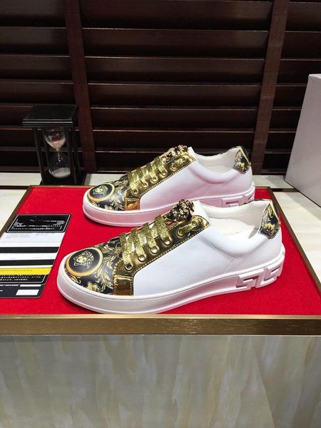 2019o spring and summer new men's printed flat white shoes, trend wild sports shoes, wild shoes, original box packaging: 38-44, Black
2019o spring and summer new men's printed flat white shoes, trend wild sports shoes, wild shoes, original box packaging: 38-44, Black