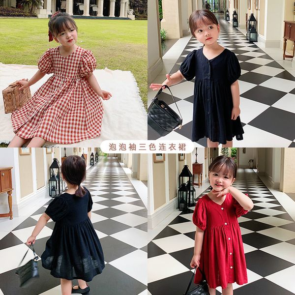 girl's dresses girl short sleeve dress thin 2021 summer princess baby bubble, Red;yellow
girl's dresses girl short sleeve dress thin 2021 summer princess baby bubble, Red;yellow