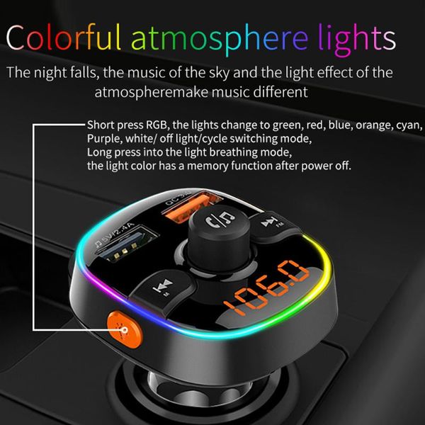 bt5.0 in-car wireless fm transmitter mp3 radio adapter auto kit 2 usb charger dual car usb adapter charger socket car usp #yl10
bt5.0 in-car wireless fm transmitter mp3 radio adapter auto kit 2 usb charger dual car usb adapter charger socket car usp #yl10