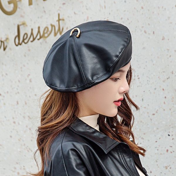 sky british leather fashionable korean style iron ring solid color all-match painter's hat beret beret lady painter hat, Blue;gray
sky british leather fashionable korean style iron ring solid color all-match painter's hat beret beret lady painter hat, Blue;gray