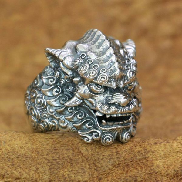 925 sterling silver chinese style lion ring mens biker punk ring ta210 us size 7 to 15, Golden;silver
925 sterling silver chinese style lion ring mens biker punk ring ta210 us size 7 to 15, Golden;silver