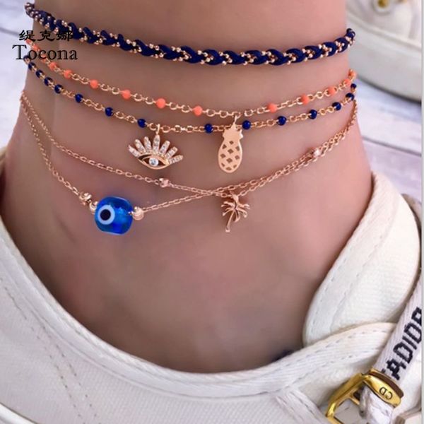 beach tree pineapple foot jewelry natural crystal stone eyes anklets bracelets for women summer accesorios mujer 8173, Red;blue
beach tree pineapple foot jewelry natural crystal stone eyes anklets bracelets for women summer accesorios mujer 8173, Red;blue
