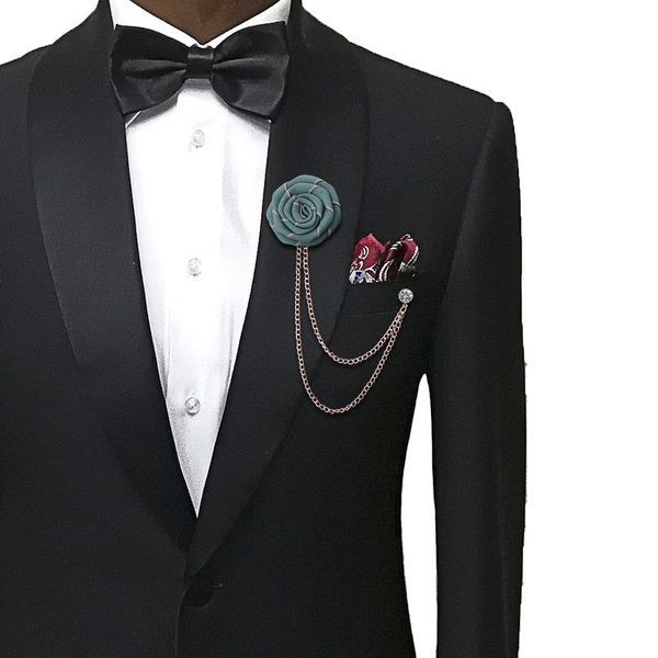 men brooch pin handmade ribbon rose flower lapel pin fabric metal tassel chain suit brooches wedding formal party accessories, Gray
men brooch pin handmade ribbon rose flower lapel pin fabric metal tassel chain suit brooches wedding formal party accessories, Gray