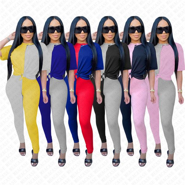 женщины tracksuit дизайнер лоскутная цвета с коротким рукавом футболка топы tee брюки поножи 2 piece set home wear эпикировка модные спортив, White
женщины tracksuit дизайнер лоскутная цвета с коротким рукавом футболка топы tee брюки поножи 2 piece set home wear эпикировка модные спортив, White