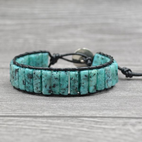 natural stone handmade chakra bracelet jewelry tube beads leather wrap bracelet creative gifts couples bracelets, Black
natural stone handmade chakra bracelet jewelry tube beads leather wrap bracelet creative gifts couples bracelets, Black