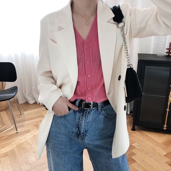 2020 new autumn women fashion all-match suit female solid color coat ladies commute jacket girls leisure temperament outwear, White;black
2020 new autumn women fashion all-match suit female solid color coat ladies commute jacket girls leisure temperament outwear, White;black