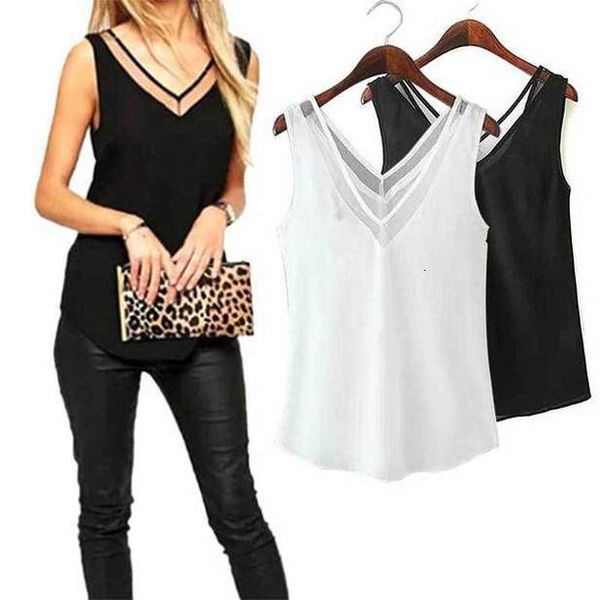 2020 new slip tank fashion office lady slim loose v neck sleeveless vest shirt blouse summer chiffon sleeveless vest, White
2020 new slip tank fashion office lady slim loose v neck sleeveless vest shirt blouse summer chiffon sleeveless vest, White