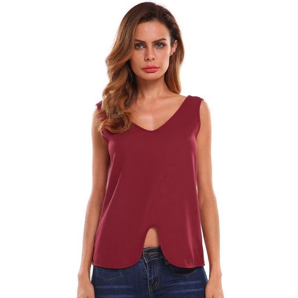women casual sleeveless v neck solid loose pullover vest female solid comfortable irregular hem tank top, White
women casual sleeveless v neck solid loose pullover vest female solid comfortable irregular hem tank top, White