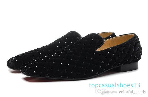 brand red bottom loafers luxury party wedding shoes designer black patent leather suede with tassels spikes studded dress shoes for men t13
brand red bottom loafers luxury party wedding shoes designer black patent leather suede with tassels spikes studded dress shoes for men t13