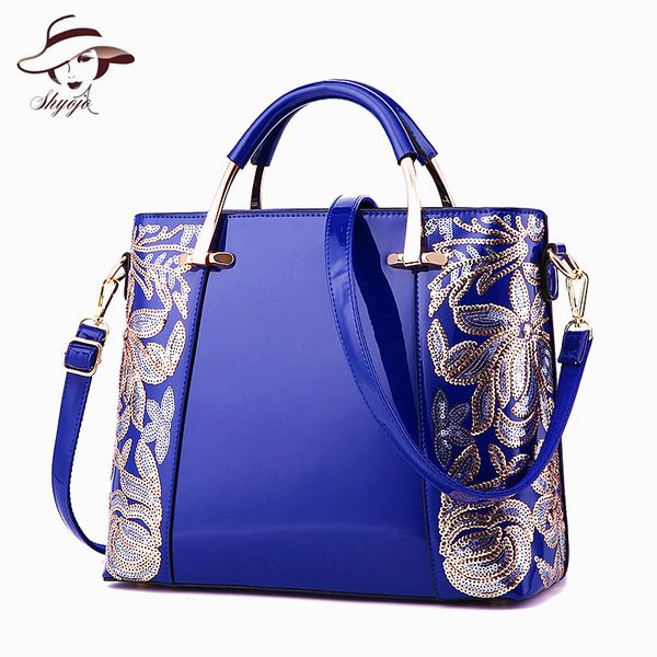 2020 luxury patent leather messenger bag for women casual tote femme hand bags fashion designer crossbody handbags