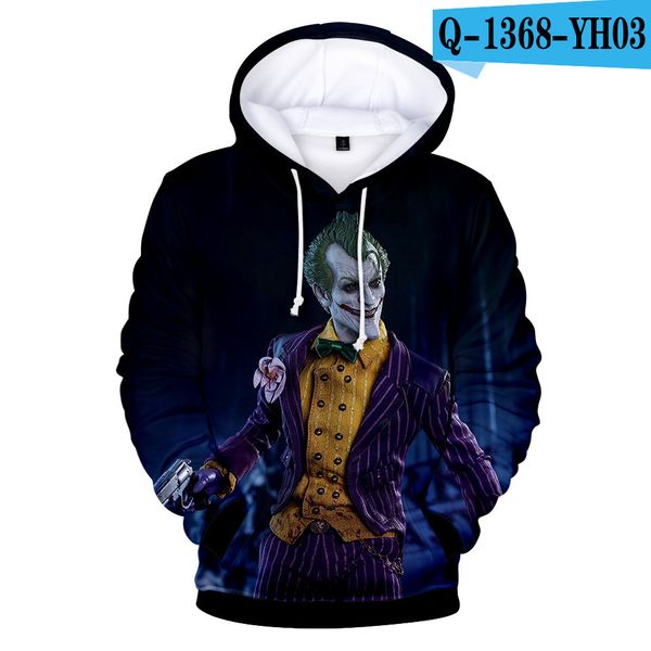 sportswear2020 spring and autumn poker clown coat joker3d digital printing men hooded sweater hoodie, Black
sportswear2020 spring and autumn poker clown coat joker3d digital printing men hooded sweater hoodie, Black