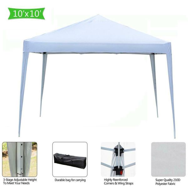 portable 10'x10' ez pop up canopy tent patio wedding party canopy gazebo
portable 10'x10' ez pop up canopy tent patio wedding party canopy gazebo
