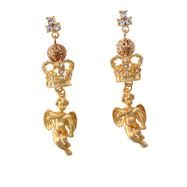 2020 retro baroque angel crown crystal long earrings earrings female cross-border electricity business supply earrings jewelry, Silver
2020 retro baroque angel crown crystal long earrings earrings female cross-border electricity business supply earrings jewelry, Silver