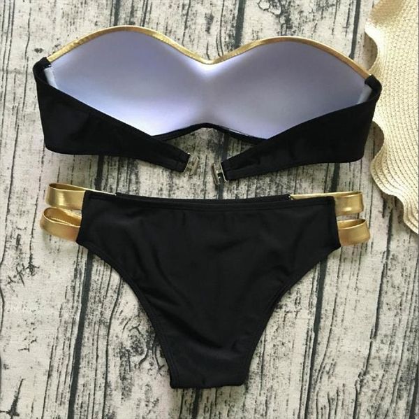 2020 new women swimsuits strapless push up padded bra bandage bikini set swimsuit triangle swimwear bathing suit sexy, White;black
2020 new women swimsuits strapless push up padded bra bandage bikini set swimsuit triangle swimwear bathing suit sexy, White;black