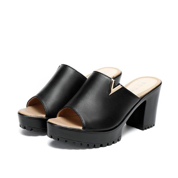 large size 32-43 new 2020 women slippers summer shoes peep toe thick bottom high heels platform shoes soft split leather, Black
large size 32-43 new 2020 women slippers summer shoes peep toe thick bottom high heels platform shoes soft split leather, Black