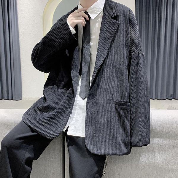 2020 men's fashion casual suit blazer masculino corduroy suit jackets western clothes high-quality blue/white color outerwear, White;black
2020 men's fashion casual suit blazer masculino corduroy suit jackets western clothes high-quality blue/white color outerwear, White;black