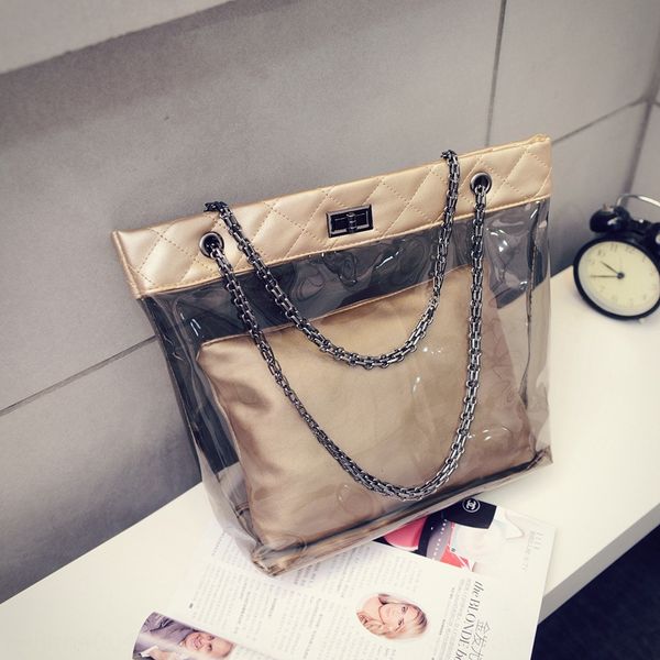2019 fashion carrying beach crystal transparent women's casual shoulder crystal shoulder bag women's bag
2019 fashion carrying beach crystal transparent women's casual shoulder crystal shoulder bag women's bag
