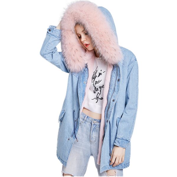winter jean jacket coat women real fur collar hooded jackets female warm natural fur jackets wool lined parka outerwear, Black;brown
winter jean jacket coat women real fur collar hooded jackets female warm natural fur jackets wool lined parka outerwear, Black;brown