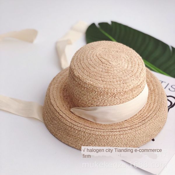 tianding ins style children's lafite flat straw ribbon cold big cool hat summer sun protection baby's big edge ribbon straw hat, Yellow
tianding ins style children's lafite flat straw ribbon cold big cool hat summer sun protection baby's big edge ribbon straw hat, Yellow
