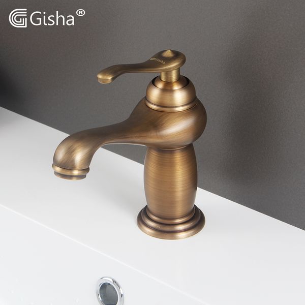 gisha bathroom faucet antique bronze finish brass basin sink faucet single handle water taps water mixer tap g1018
gisha bathroom faucet antique bronze finish brass basin sink faucet single handle water taps water mixer tap g1018