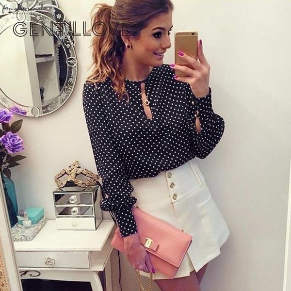 spring summer chiffon polka dots shirt women casual o neck long sleeves blouses office lady chic blouse 2020, White
spring summer chiffon polka dots shirt women casual o neck long sleeves blouses office lady chic blouse 2020, White