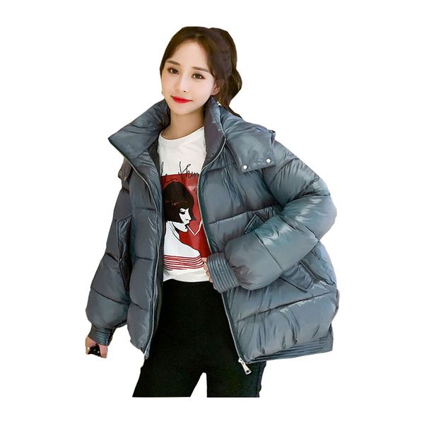 women's down & parkas women short winter jacket glossy hooded bio coat warm oversize cotton padded casaco feminino abrigos mujer, Black
women's down & parkas women short winter jacket glossy hooded bio coat warm oversize cotton padded casaco feminino abrigos mujer, Black