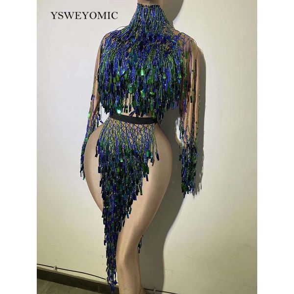 stage wear dance costume sparkly green silver sequins fringe short women dancer show high-collar outfit birthday long sleeves dress, Black;red
stage wear dance costume sparkly green silver sequins fringe short women dancer show high-collar outfit birthday long sleeves dress, Black;red
