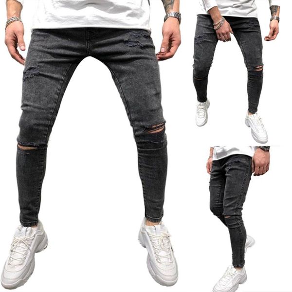 casual men's skinny fit ripped pants 2020 nnew destroyed fashion comfy stretch holes denim long pants trousers (dakr grey), Black
casual men's skinny fit ripped pants 2020 nnew destroyed fashion comfy stretch holes denim long pants trousers (dakr grey), Black