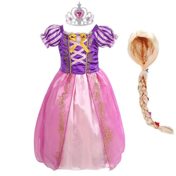 princess rapunzel dress for girls tangled fancy frocks children pink purple elegant party gown little girl halloween clothes wig, Red;yellow
princess rapunzel dress for girls tangled fancy frocks children pink purple elegant party gown little girl halloween clothes wig, Red;yellow