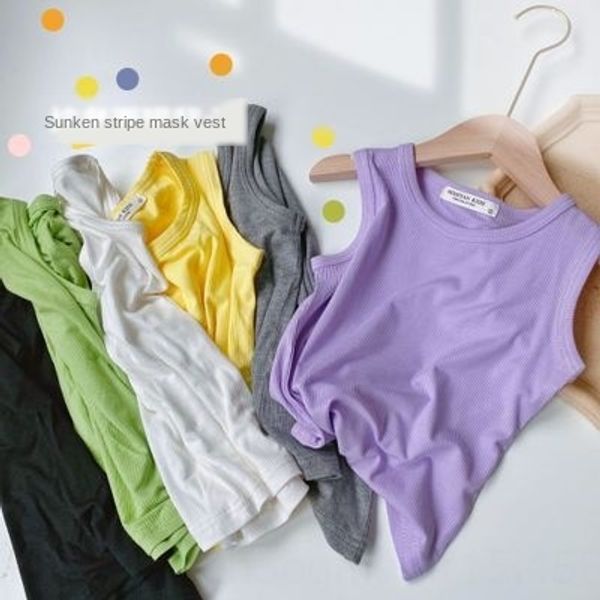 korean style summer 2020 children's vest solid color mask male and female baby camisole vest suspenders fashion, Blue
korean style summer 2020 children's vest solid color mask male and female baby camisole vest suspenders fashion, Blue