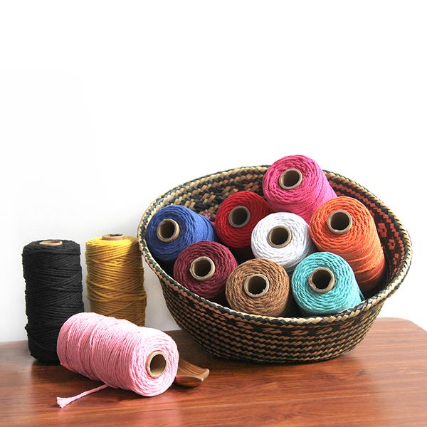 yarn 3mm home woven tapestry feathers macrame handmade single-strand color cotton rope diy decorative thread, Black;white
yarn 3mm home woven tapestry feathers macrame handmade single-strand color cotton rope diy decorative thread, Black;white