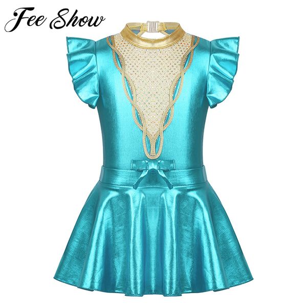 kids girls ballet dress shiny sequins metallic gymnastics leotards showman outfit children stage performance dance costume, Red;yellow
kids girls ballet dress shiny sequins metallic gymnastics leotards showman outfit children stage performance dance costume, Red;yellow
